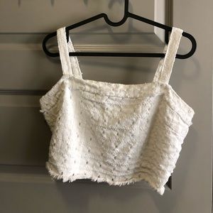 White cropped blouse